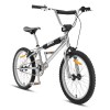 Chrome BMX bike on white background