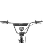progear bikes classic bmx bike 20 in metallic chrome" Front view of bicycle handlebars and seat