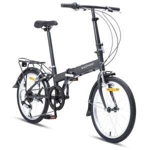 Black Nomad folding bike with rear rack