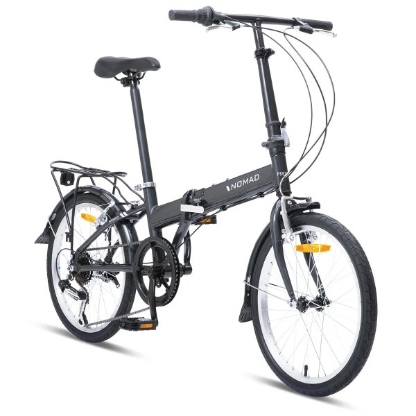 v572 bikpnomad20gry 00.webp Black Nomad folding bike with rear rack