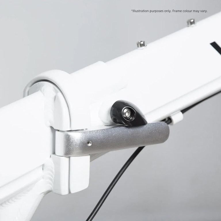 progear bikes nomad folding bike 20 in grey" Close-up of adjustable lamp arm hinge mechanism