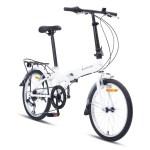 v572 bikpnomad20wht 00.webp White folding bicycle with rear rack