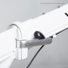progear bikes nomad folding bike 20 in pearl white" Close-up of adjustable metal hinge bracket