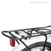 progear bikes nomad folding bike 20 in pearl white" Black bicycle rear rack with red reflector