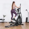 lifespan fitness xt 39 folding cross trainer Woman using elliptical trainer at home gym