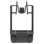 Front view of curved manual treadmill machine