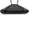 lifespan fitness tempest crx commercial smart treadmill with 15.6 tft touch display" Front view of black UREVO treadmill base