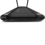 Front view of black UREVO treadmill base