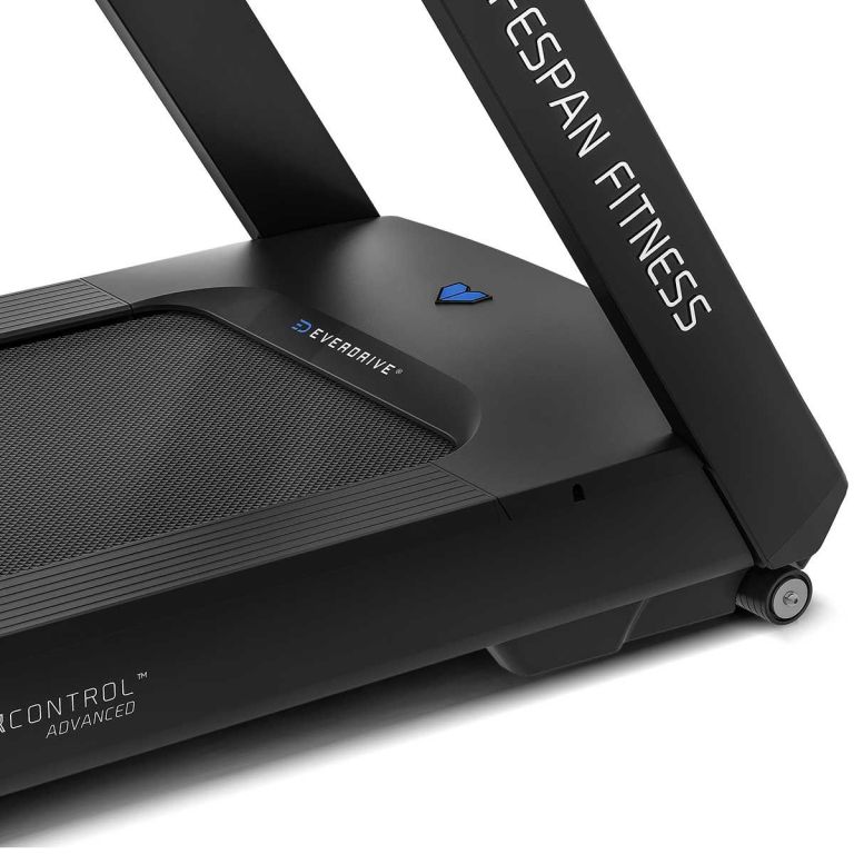 Close-up of Lifespan Fitness treadmill base