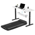 Standing desk with under-desk treadmill workstation