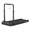 lifespan fitness v fold treadmill with ergodesk automatic standing desk 1500mm in white/black with cable management Lifespan Fitness V-Fold folding treadmill with handle