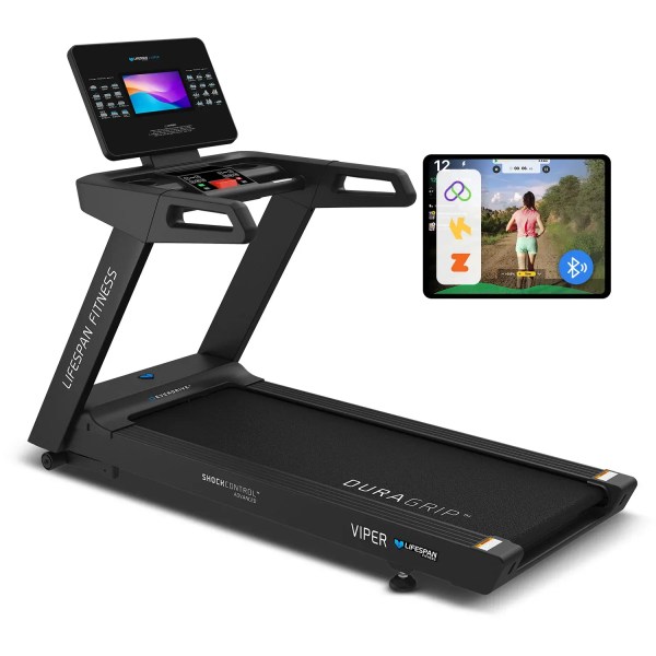lifespan fitness viper 5 smart treadmill Lifespan Fitness Viper treadmill with touchscreen display