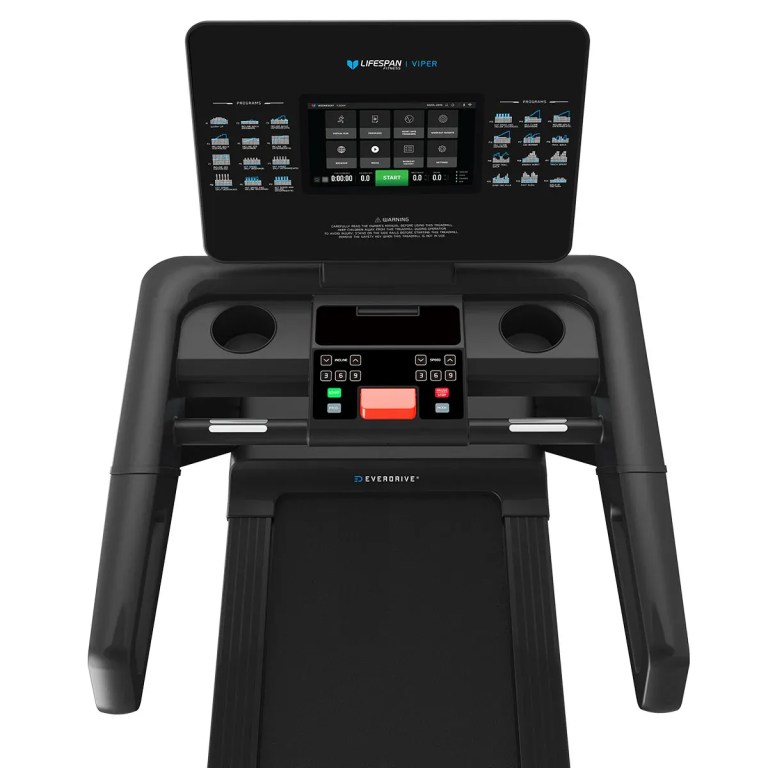 Lifespan Viper treadmill console with touchscreen display