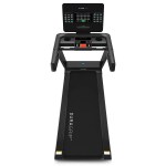 Black treadmill with large touchscreen display console