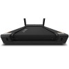 lifespan fitness viper 5 smart treadmill Front view of black electric treadmill