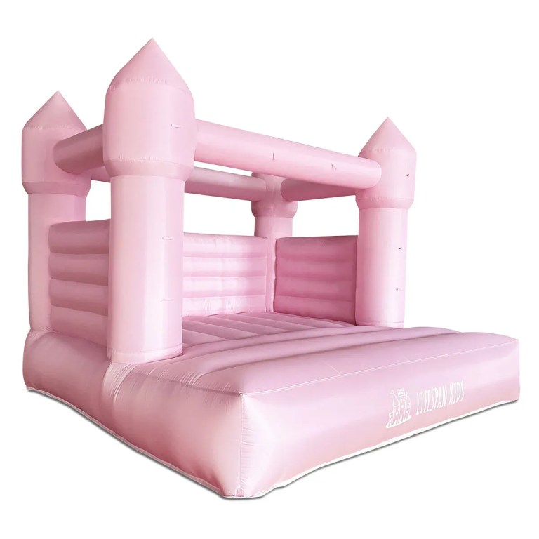 Pink inflatable jumping castle for kids