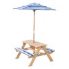 lifespan kids sunset picnic table with umbrella Children's wooden picnic table with striped umbrella