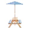 lifespan kids sunset picnic table with umbrella Children’s wooden picnic table with striped umbrella