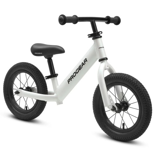 v572 pgbl dl12 pw 00.webp White kids balance bike with black tyres