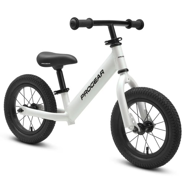 v572 pgbl dl12 pw 00.webp White kids balance bike with black tyres