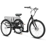 v572 pgel efree24 00.webp Black three-wheeled electric tricycle with rear basket
