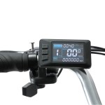 progear bikes e free 24 e trike" E-bike LCD display on handlebar showing speed