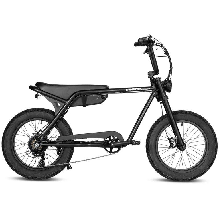 Black electric bike with fat tyres