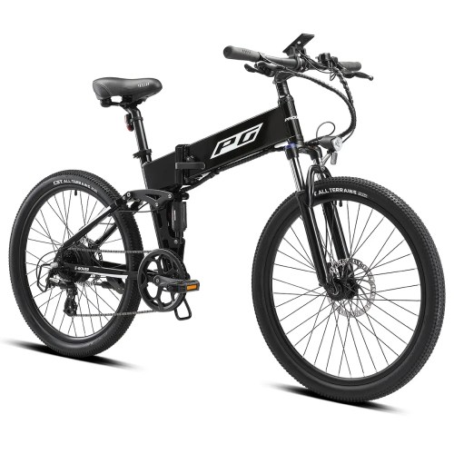 v572 pgel rovrbk 26 00.webp Black folding electric bike with suspension and disc brakes