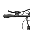 Close-up of bicycle handlebar with brake lever controls