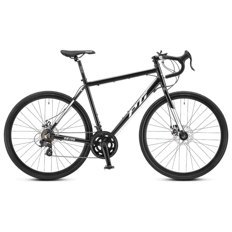 Black Fuji GR150 gravel bike on white background