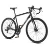v572 pggr gr150bk 56 00.webp Black gravel bike with drop handlebars and disc brakes