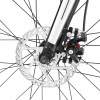 progear gr150 road bike 700*56cm black Close-up of bicycle front disc brake rotor