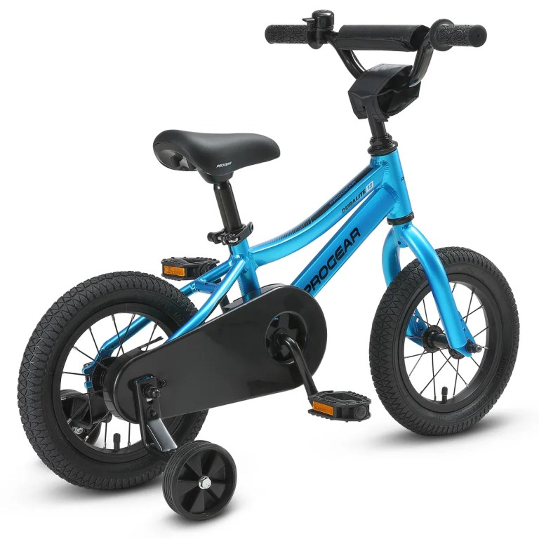 progear duralite kids bike 12 electric blue" Blue kids bike with training wheels