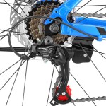 Close-up of Shimano rear derailleur and gears