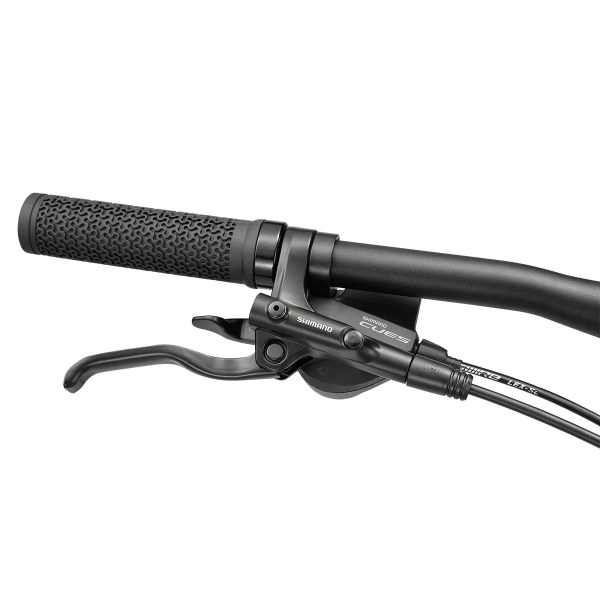 progear octane dual suspension mtb 29*17 sahara Close-up of Shimano CUES bike brake lever