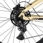 Close-up of bicycle rear derailleur and cassette