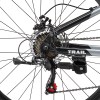 progear trail dual suspension mtb 26*17 shadow" Close-up of mountain bike rear gears and disc brake