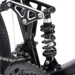 Rear mountain bike coil suspension and drivetrain