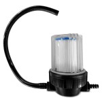 Inline fuel filter with transparent housing and hose