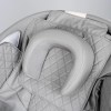 regen8 luxcloud air zero gravity heated massage chair Grey massage chair with quilted upholstery and headrest