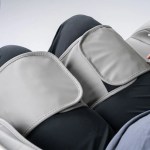 regen8 luxcloud air zero gravity heated massage chair Grey leg massager wraps on person’s legs