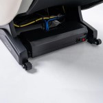 regen8 luxcloud air zero gravity heated massage chair Underside of treadmill with motor and power switch