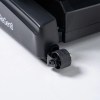 regen8 luxcloud air zero gravity heated massage chair in black Close-up of small caster wheel on equipment base
