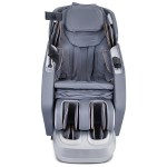 regen8 luxcloud premiere premium zero gravity massage chair with dual sl rollers Modern grey full-body massage chair with foot massager