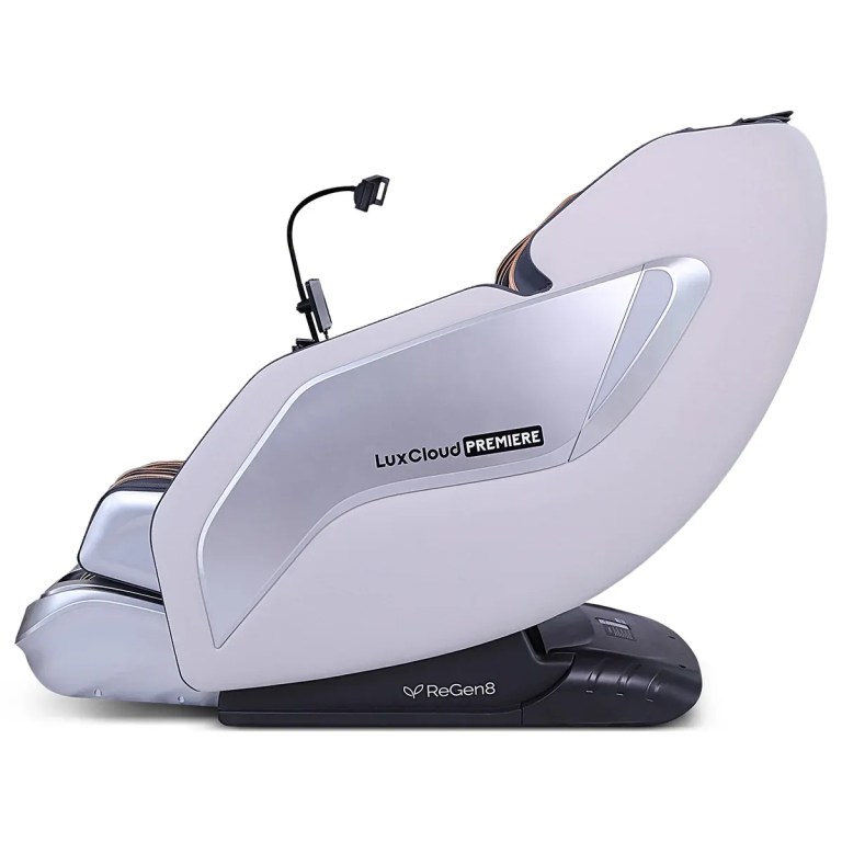 regen8 luxcloud premiere premium zero gravity massage chair with dual sl rollers LuxCloud Premiere massage chair side view