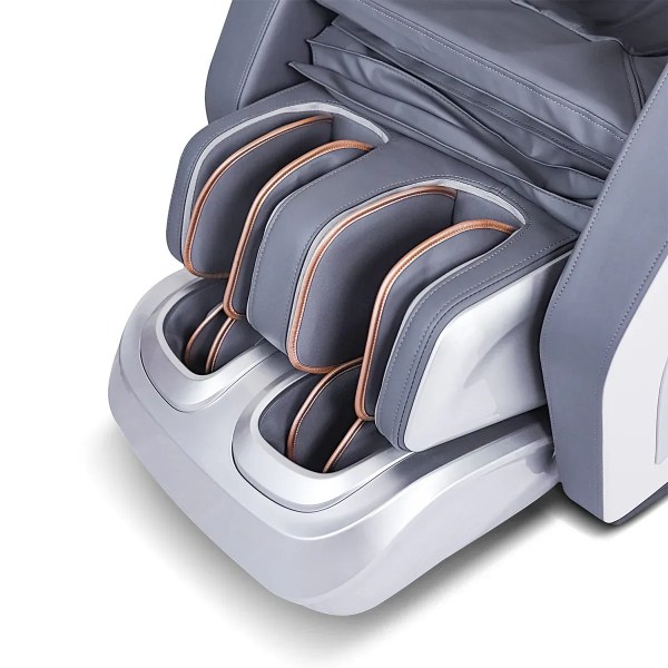 regen8 luxcloud premiere premium zero gravity massage chair with dual sl rollers Close-up of massage chair foot and calf massager