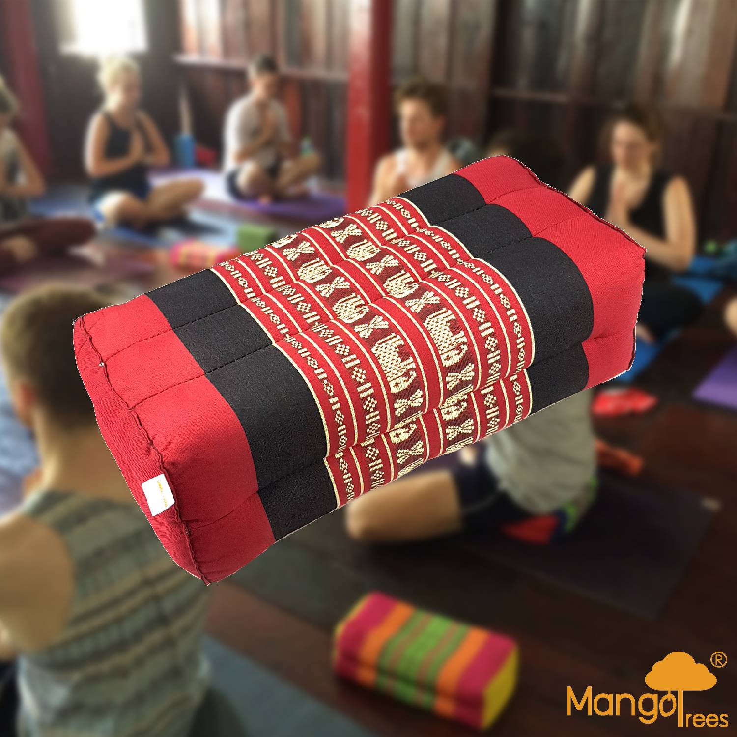 v574 ttpyogab redele 131518 00.jpg Red and black Thai yoga bolster cushion