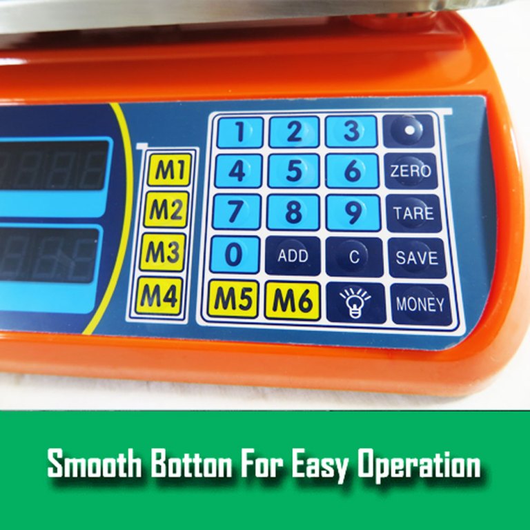 kitchen scale digital commercial postal shop electronic weight scales food 40kg orange Electronic scale keypad with smooth operation buttons