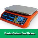 kitchen scale digital commercial postal shop electronic weight scales food 40kg orange Orange digital weighing scale with stainless steel platform