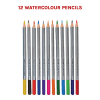 art sketch pencils oil drawing colouring graphite charcoal pencil set 72pcs/set Twelve watercolour pencils on black background